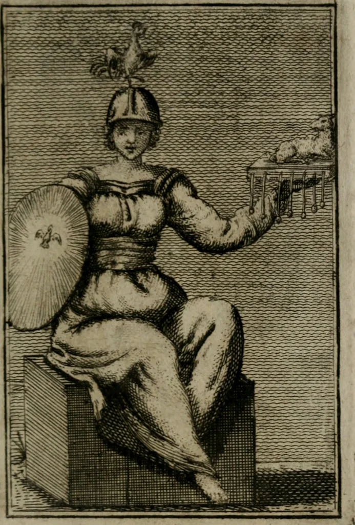 An illustration from Iconologie tirée de divers auteurs. Ouvrage utile aux gens de lettres, aux poëtes, aux artistes, & généralement à tous les amateurs des beaux-arts, 1766, leaf 576