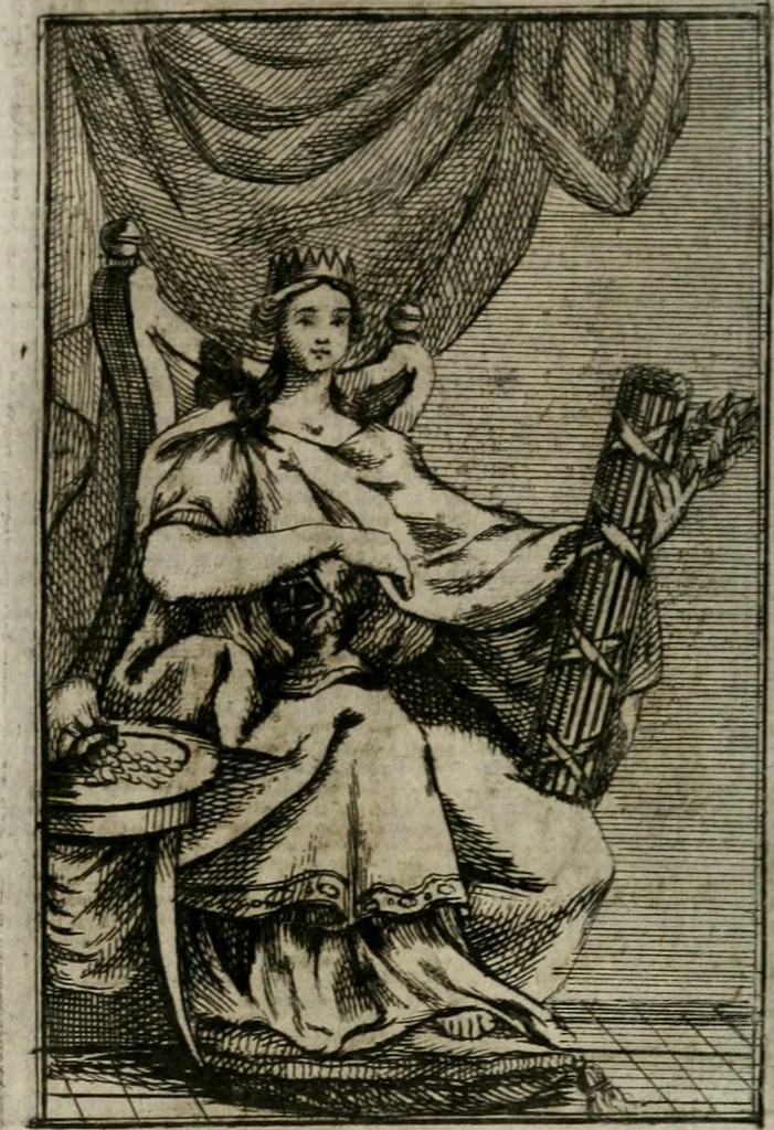 An illustration from Iconologie tirée de divers auteurs. Ouvrage utile aux gens de lettres, aux poëtes, aux artistes, & généralement à tous les amateurs des beaux-arts, 1766, leaf 61