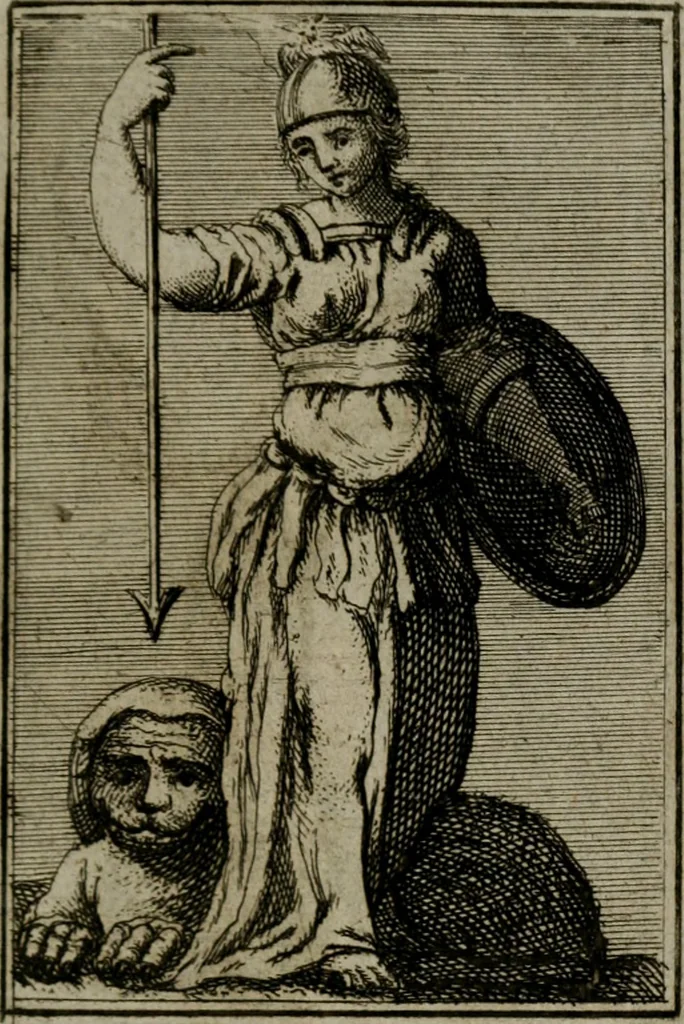 An illustration from Iconologie tirée de divers auteurs. Ouvrage utile aux gens de lettres, aux poëtes, aux artistes, & généralement à tous les amateurs des beaux-arts, 1766, leaf 616