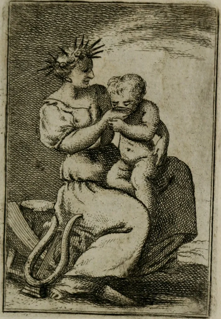 An illustration from Iconologie tirée de divers auteurs. Ouvrage utile aux gens de lettres, aux poëtes, aux artistes, & généralement à tous les amateurs des beaux-arts, 1766, leaf 660