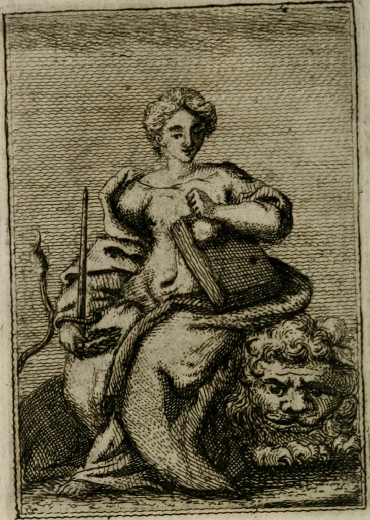 An illustration from Iconologie tirée de divers auteurs. Ouvrage utile aux gens de lettres, aux poëtes, aux artistes, & généralement à tous les amateurs des beaux-arts, 1766, leaf 669