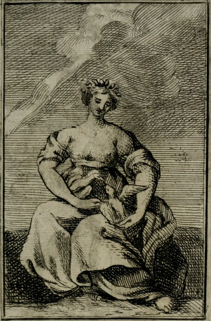 An illustration from Iconologie tirée de divers auteurs. Ouvrage utile aux gens de lettres, aux poëtes, aux artistes, & généralement à tous les amateurs des beaux-arts, 1766, leaf 94
