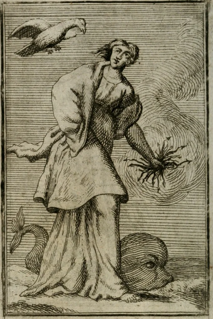 An illustration from Iconologie tirée de divers auteurs. Ouvrage utile aux gens de lettres, aux poëtes, aux artistes, & généralement à tous les amateurs des beaux-arts, 1766, leaf 95