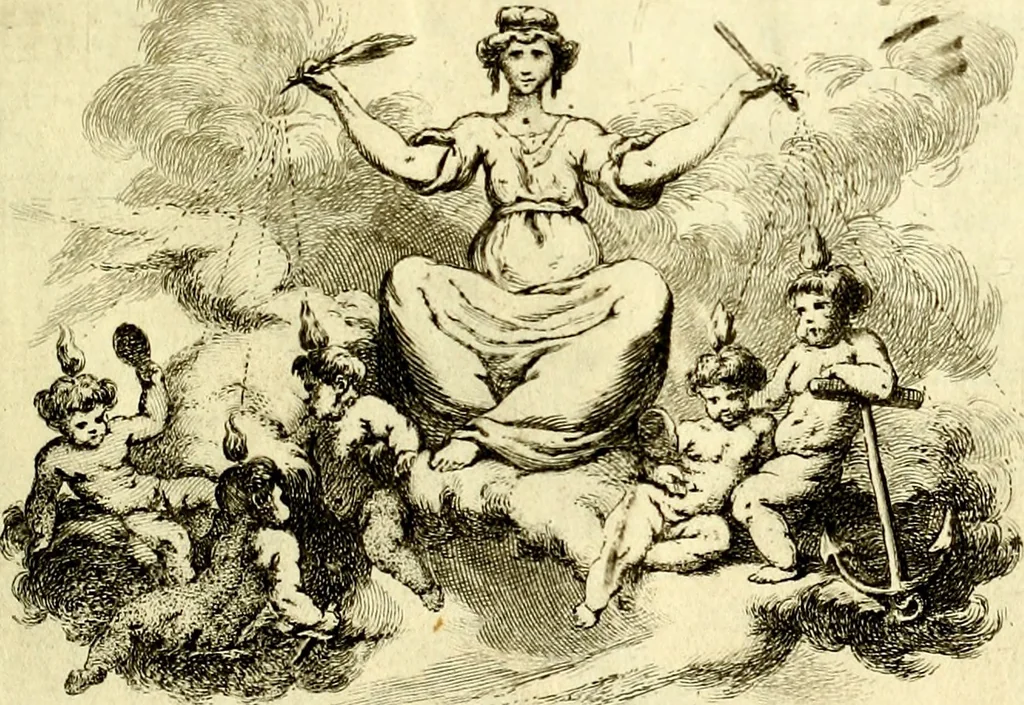 An illustration from Iconologie tirée de divers auteurs : ouvrage utile aux gens de lettres, aux poëtes, aux artistes, & généralement à tous les amateurs des beaux arts, 1759, leaf 10