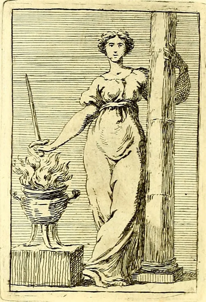 An illustration from Iconologie tirée de divers auteurs : ouvrage utile aux gens de lettres, aux poëtes, aux artistes, & généralement à tous les amateurs des beaux arts, 1759, leaf 143