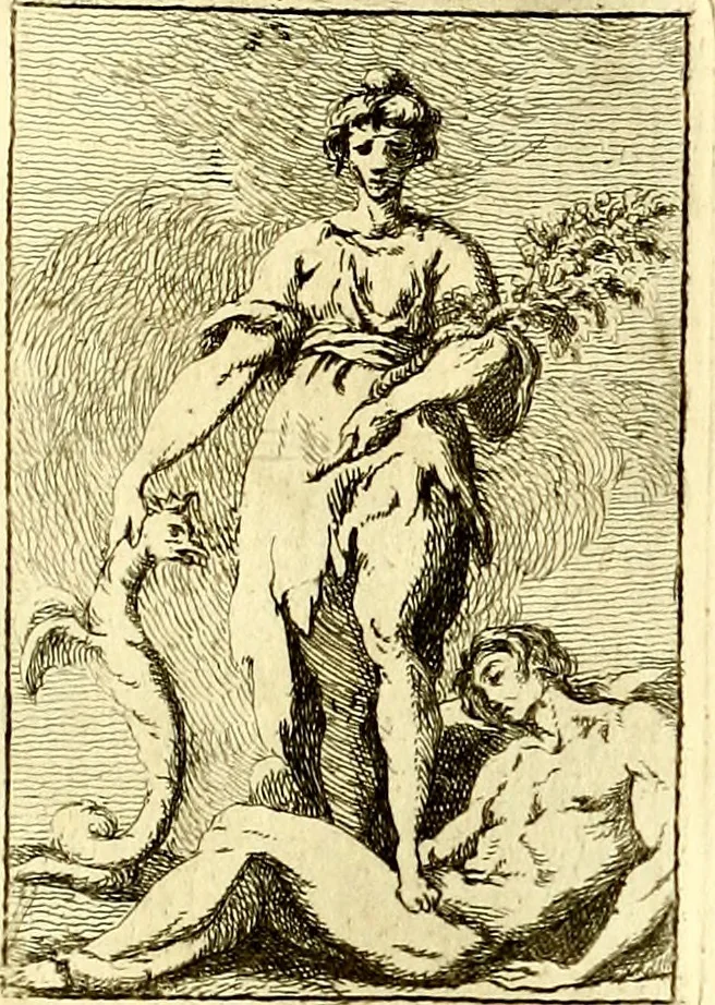 An illustration from Iconologie tirée de divers auteurs : ouvrage utile aux gens de lettres, aux poëtes, aux artistes, & généralement à tous les amateurs des beaux arts, 1759, leaf 144