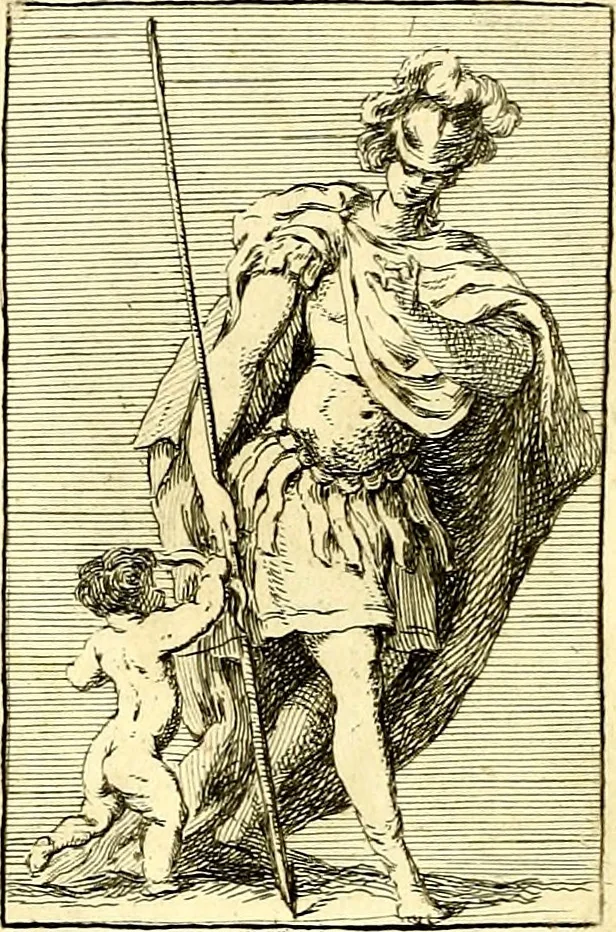 An illustration from Iconologie tirée de divers auteurs : ouvrage utile aux gens de lettres, aux poëtes, aux artistes, & généralement à tous les amateurs des beaux arts, 1759, leaf 147