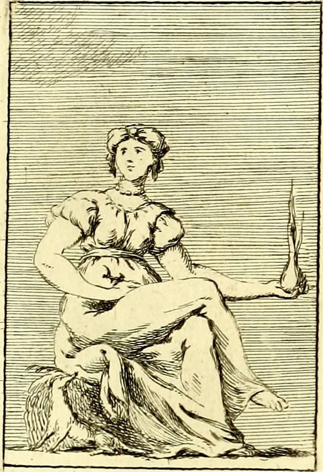 An illustration from Iconologie tirée de divers auteurs : ouvrage utile aux gens de lettres, aux poëtes, aux artistes, & généralement à tous les amateurs des beaux arts, 1759, leaf 170