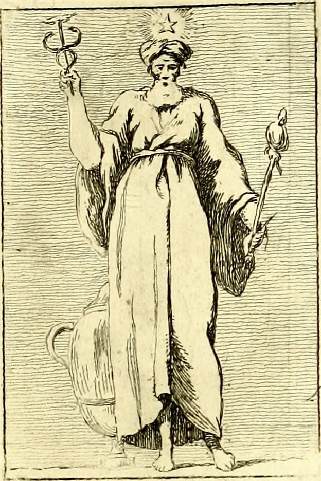 An illustration from Iconologie tirée de divers auteurs : ouvrage utile aux gens de lettres, aux poëtes, aux artistes, & généralement à tous les amateurs des beaux arts, 1759, leaf 180