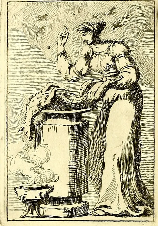An illustration from Iconologie tirée de divers auteurs : ouvrage utile aux gens de lettres, aux poëtes, aux artistes, & généralement à tous les amateurs des beaux arts, 1759, leaf 181