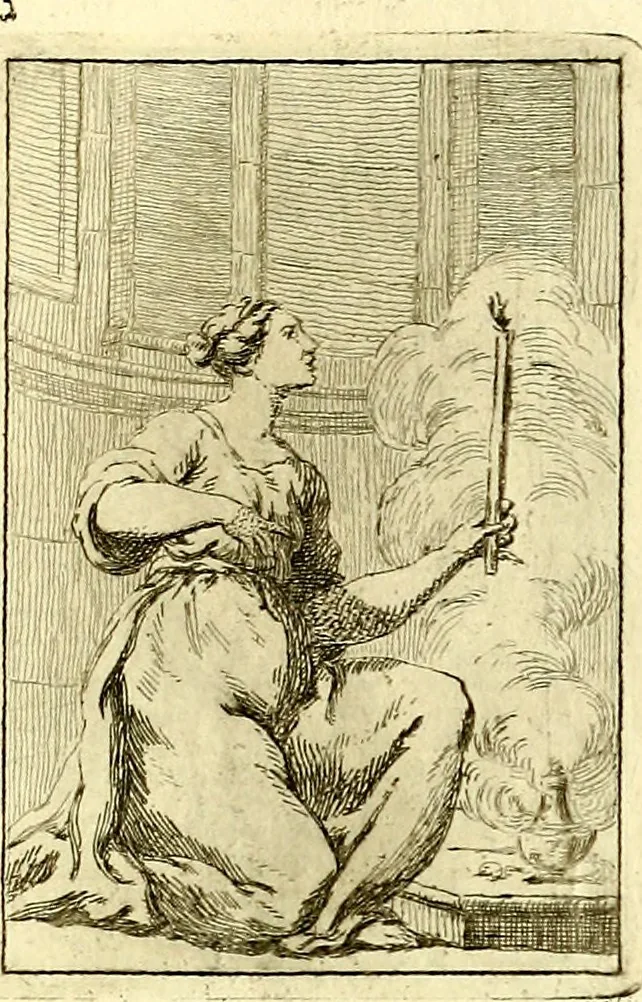 An illustration from Iconologie tirée de divers auteurs : ouvrage utile aux gens de lettres, aux poëtes, aux artistes, & généralement à tous les amateurs des beaux arts, 1759, leaf 182