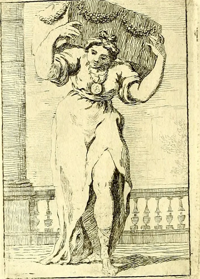 An illustration from Iconologie tirée de divers auteurs : ouvrage utile aux gens de lettres, aux poëtes, aux artistes, & généralement à tous les amateurs des beaux arts, 1759, leaf 185