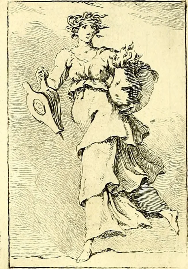 An illustration from Iconologie tirée de divers auteurs : ouvrage utile aux gens de lettres, aux poëtes, aux artistes, & généralement à tous les amateurs des beaux arts, 1759, leaf 187