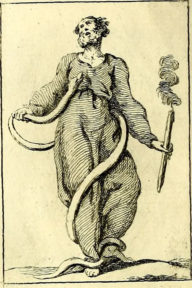 An illustration from Iconologie tirée de divers auteurs : ouvrage utile aux gens de lettres, aux poëtes, aux artistes, & généralement à tous les amateurs des beaux arts, 1759, leaf 197