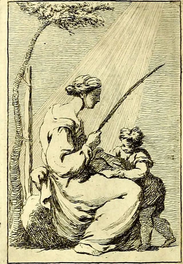 An illustration from Iconologie tirée de divers auteurs : ouvrage utile aux gens de lettres, aux poëtes, aux artistes, & généralement à tous les amateurs des beaux arts, 1759, leaf 199