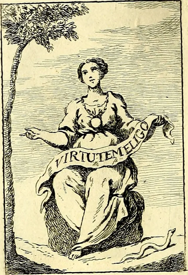 An illustration from Iconologie tirée de divers auteurs : ouvrage utile aux gens de lettres, aux poëtes, aux artistes, & généralement à tous les amateurs des beaux arts, 1759, leaf 203
