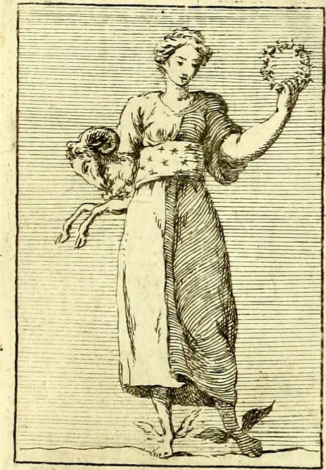 An illustration from Iconologie tirée de divers auteurs : ouvrage utile aux gens de lettres, aux poëtes, aux artistes, & généralement à tous les amateurs des beaux arts, 1759, leaf 214