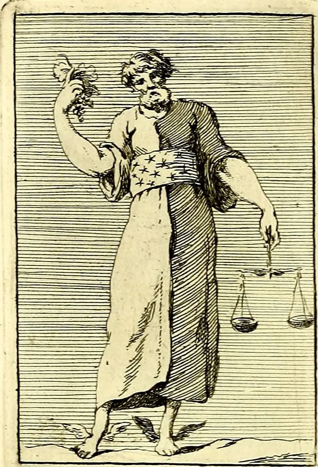 An illustration from Iconologie tirée de divers auteurs : ouvrage utile aux gens de lettres, aux poëtes, aux artistes, & généralement à tous les amateurs des beaux arts, 1759, leaf 215
