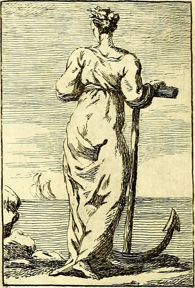 An illustration from Iconologie tirée de divers auteurs : ouvrage utile aux gens de lettres, aux poëtes, aux artistes, & généralement à tous les amateurs des beaux arts, 1759, leaf 217