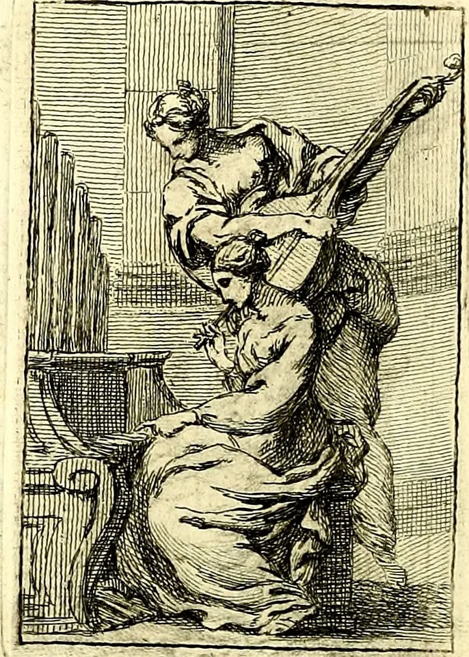 An illustration from Iconologie tirée de divers auteurs : ouvrage utile aux gens de lettres, aux poëtes, aux artistes, & généralement à tous les amateurs des beaux arts, 1759, leaf 33