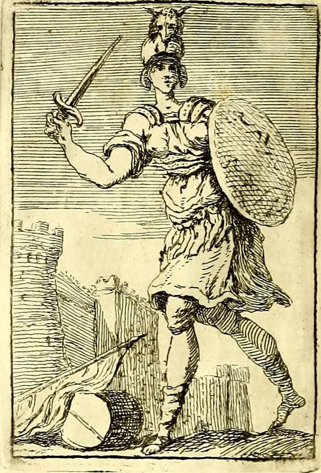 An illustration from Iconologie tirée de divers auteurs : ouvrage utile aux gens de lettres, aux poëtes, aux artistes, & généralement à tous les amateurs des beaux arts, 1759, leaf 45