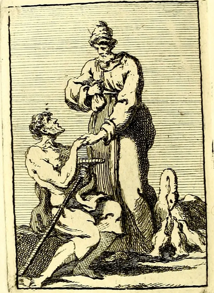 An illustration from Iconologie tirée de divers auteurs : ouvrage utile aux gens de lettres, aux poëtes, aux artistes, & généralement à tous les amateurs des beaux arts, 1759, leaf 61