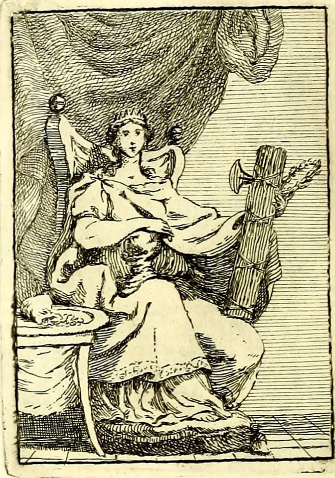 An illustration from Iconologie tirée de divers auteurs : ouvrage utile aux gens de lettres, aux poëtes, aux artistes, & généralement à tous les amateurs des beaux arts, 1759, leaf 69