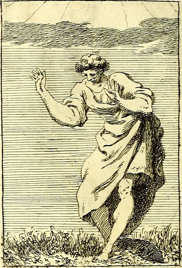 An illustration from Iconologie tirée de divers auteurs : ouvrage utile aux gens de lettres, aux poëtes, aux artistes, & généralement à tous les amateurs des beaux arts, 1759, leaf 77
