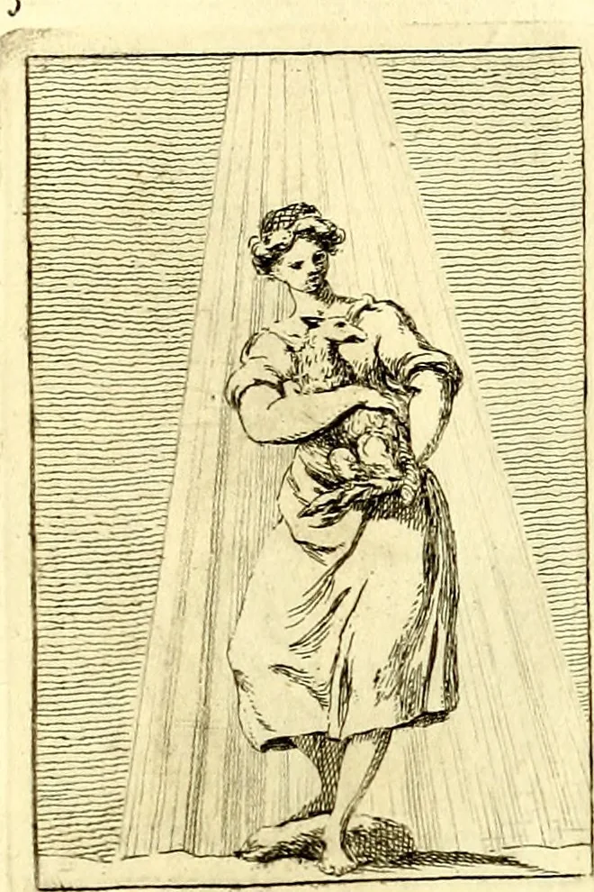 An illustration from Iconologie tirée de divers auteurs : ouvrage utile aux gens de lettres, aux poëtes, aux artistes, & généralement à tous les amateurs des beaux arts, 1759, leaf 86