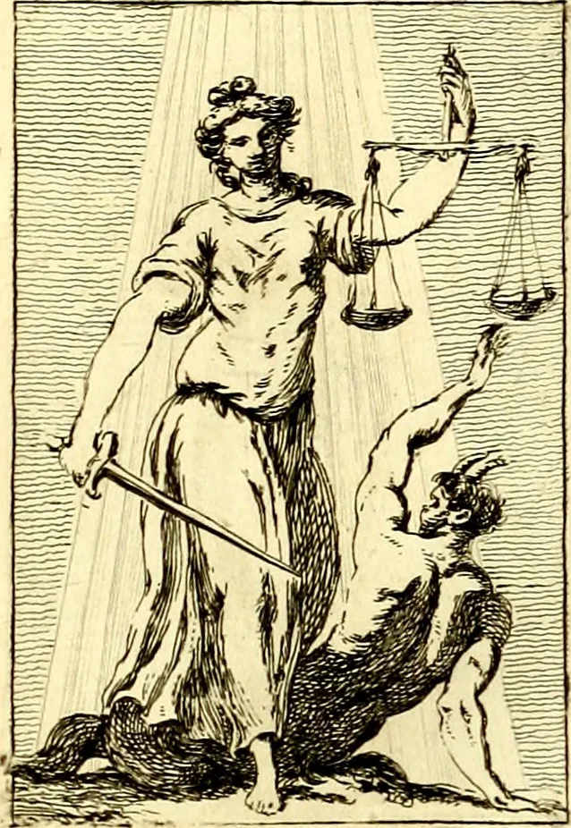 An illustration from Iconologie tirée de divers auteurs : ouvrage utile aux gens de lettres, aux poëtes, aux artistes, & généralement à tous les amateurs des beaux arts, 1759, leaf 88