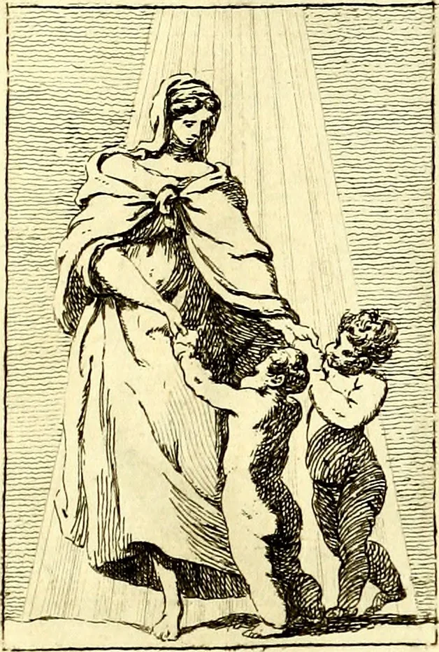An illustration from Iconologie tirée de divers auteurs : ouvrage utile aux gens de lettres, aux poëtes, aux artistes, & généralement à tous les amateurs des beaux arts, 1759, leaf 90