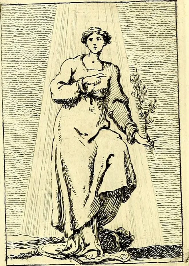 An illustration from Iconologie tirée de divers auteurs : ouvrage utile aux gens de lettres, aux poëtes, aux artistes, & généralement à tous les amateurs des beaux arts, 1759, leaf 91