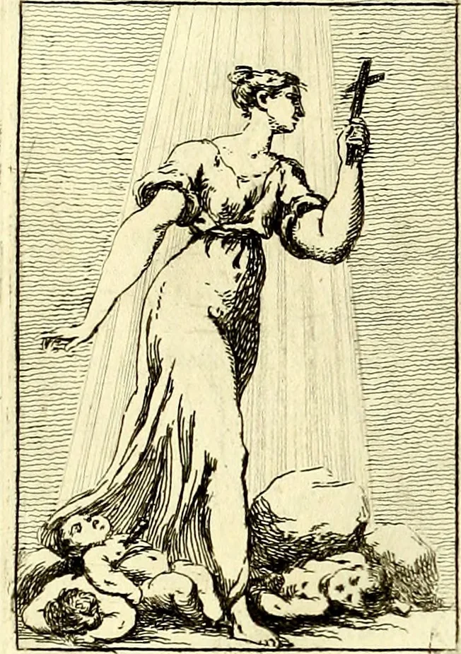 An illustration from Iconologie tirée de divers auteurs : ouvrage utile aux gens de lettres, aux poëtes, aux artistes, & généralement à tous les amateurs des beaux arts, 1759, leaf 92