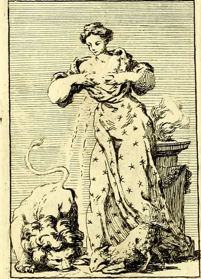 An illustration from Iconologie tirée de divers auteurs : ouvrage utile aux gens de lettres, aux poëtes, aux artistes, & généralement à tous les amateurs des beaux arts, 1759, leaf 94