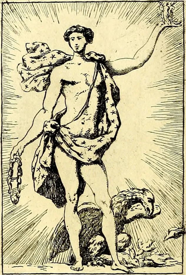 An illustration from Iconologie tirée de divers auteurs : ouvrage utile aux gens de lettres, aux poëtes, aux artistes, & généralement à tous les amateurs des beaux arts, 1759, leaf 95