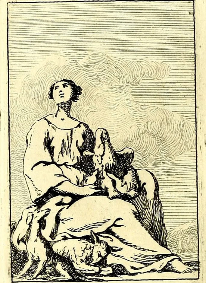 An illustration from Iconologie tirée de divers auteurs : ouvrage utile aux gens de lettres, aux poëtes, aux artistes, & généralement à tous les amateurs des beaux arts, 1759, leaf 97