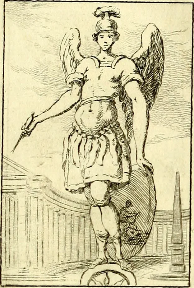 An illustration from Iconologie tirée de divers auteurs : ouvrage utile aux gens de lettres, aux poëtes, aux artistes, & généralement à tous les amateurs des beaux arts, 1759, leaf 10