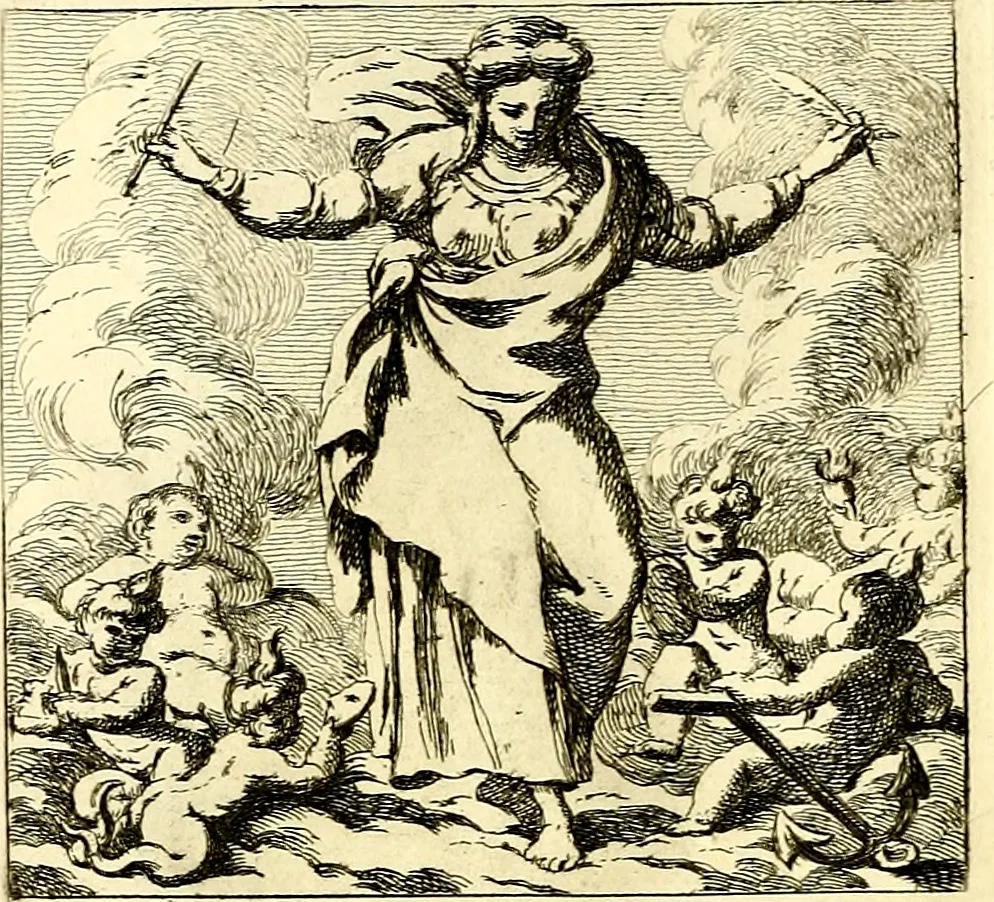 An illustration from Iconologie tirée de divers auteurs : ouvrage utile aux gens de lettres, aux poëtes, aux artistes, & généralement à tous les amateurs des beaux arts, 1759, leaf 105