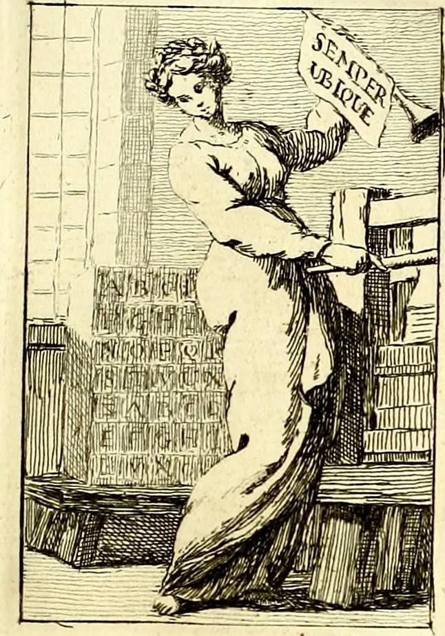 An illustration from Iconologie tirée de divers auteurs : ouvrage utile aux gens de lettres, aux poëtes, aux artistes, & généralement à tous les amateurs des beaux arts, 1759, leaf 118