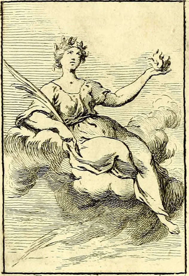 An illustration from Iconologie tirée de divers auteurs : ouvrage utile aux gens de lettres, aux poëtes, aux artistes, & généralement à tous les amateurs des beaux arts, 1759, leaf 13