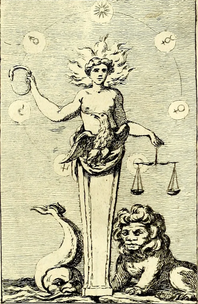 An illustration from Iconologie tirée de divers auteurs : ouvrage utile aux gens de lettres, aux poëtes, aux artistes, & généralement à tous les amateurs des beaux arts, 1759, leaf 174