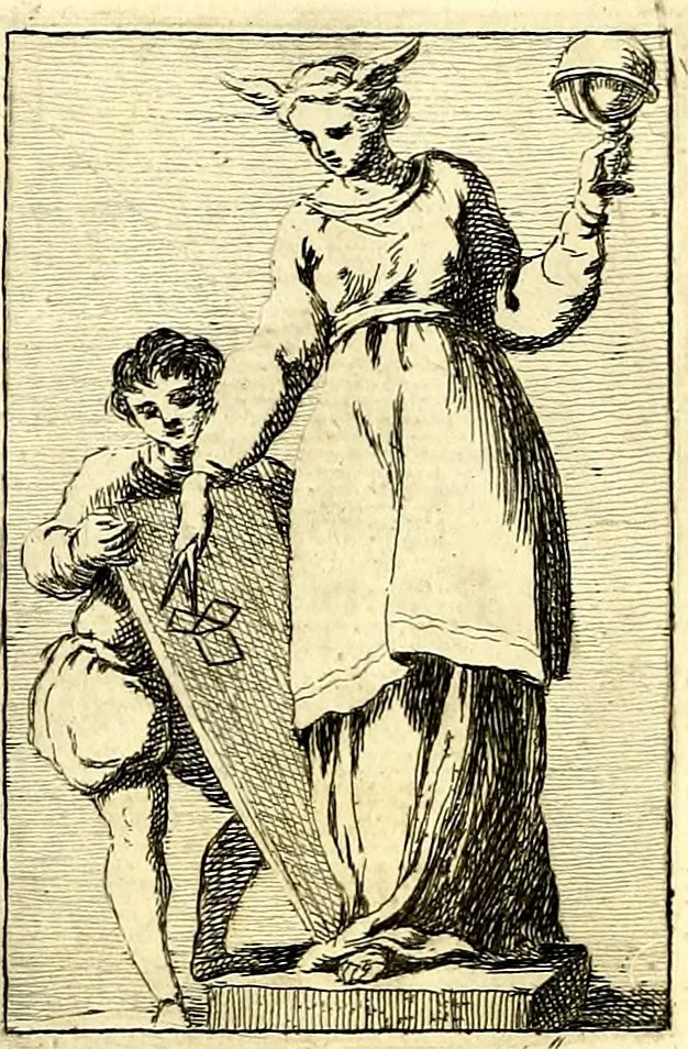 An illustration from Iconologie tirée de divers auteurs : ouvrage utile aux gens de lettres, aux poëtes, aux artistes, & généralement à tous les amateurs des beaux arts, 1759, leaf 181