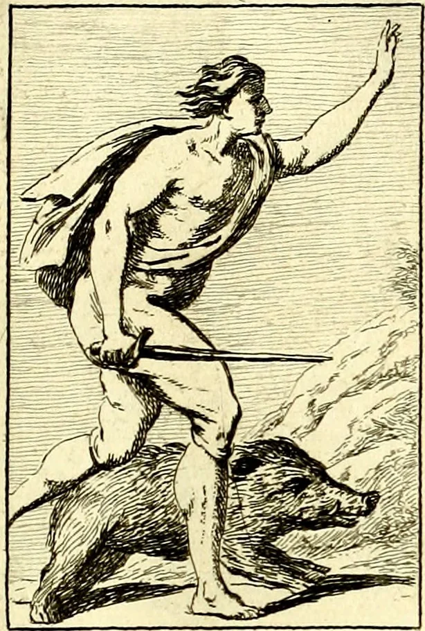 An illustration from Iconologie tirée de divers auteurs : ouvrage utile aux gens de lettres, aux poëtes, aux artistes, & généralement à tous les amateurs des beaux arts, 1759, leaf 38
