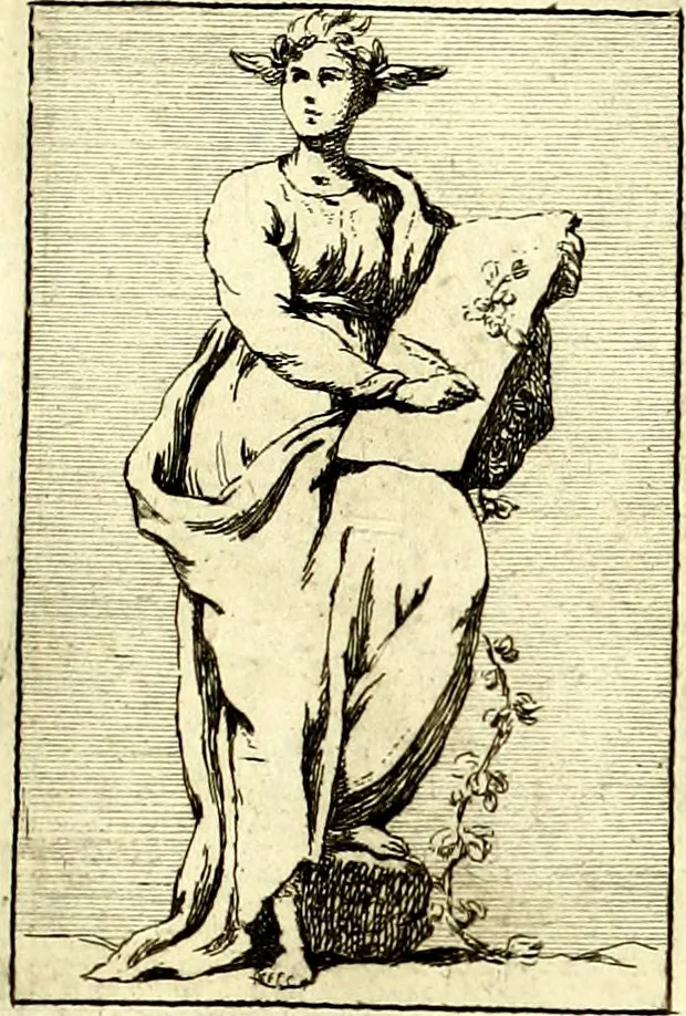 An illustration from Iconologie tirée de divers auteurs : ouvrage utile aux gens de lettres, aux poëtes, aux artistes, & généralement à tous les amateurs des beaux arts, 1759, leaf 44