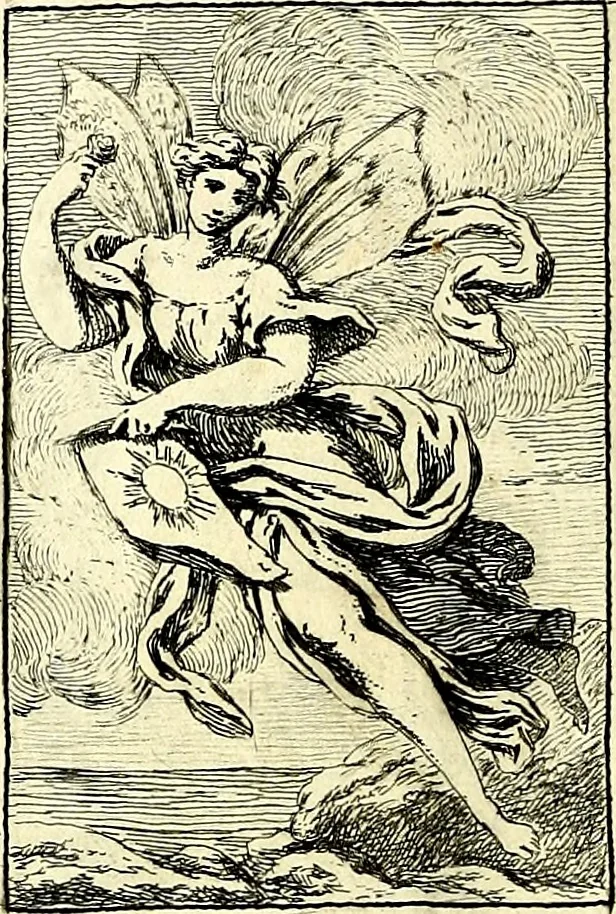 An illustration from Iconologie tirée de divers auteurs : ouvrage utile aux gens de lettres, aux poëtes, aux artistes, & généralement à tous les amateurs des beaux arts, 1759, leaf 69