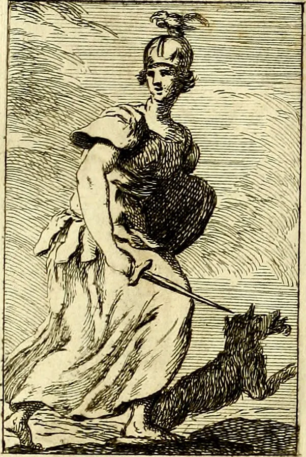 An illustration from Iconologie tirée de divers auteurs : ouvrage utile aux gens de lettres, aux poëtes, aux artistes, & généralement à tous les amateurs des beaux arts, 1759, leaf 102
