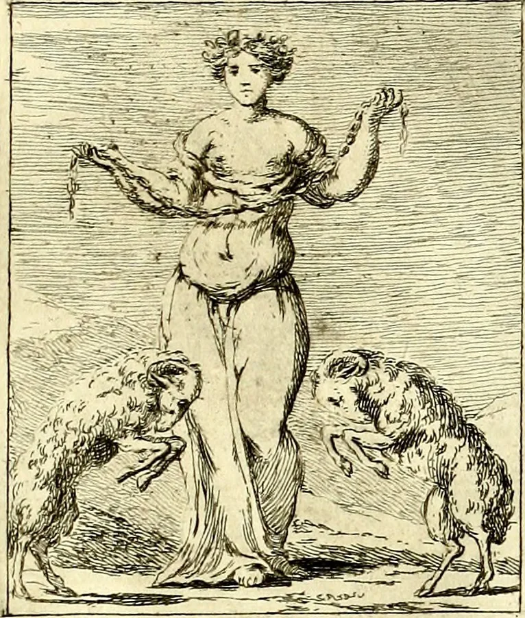 An illustration from Iconologie tirée de divers auteurs : ouvrage utile aux gens de lettres, aux poëtes, aux artistes, & généralement à tous les amateurs des beaux arts, 1759, leaf 118