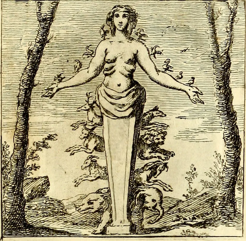 An illustration from Iconologie tirée de divers auteurs : ouvrage utile aux gens de lettres, aux poëtes, aux artistes, & généralement à tous les amateurs des beaux arts, 1759, leaf 12