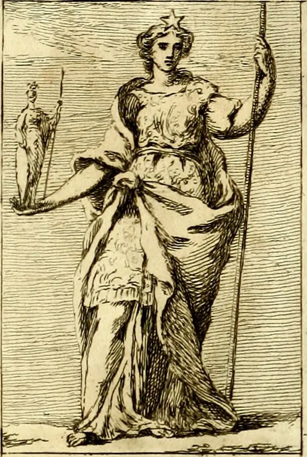 An illustration from Iconologie tirée de divers auteurs : ouvrage utile aux gens de lettres, aux poëtes, aux artistes, & généralement à tous les amateurs des beaux arts, 1759, leaf 16