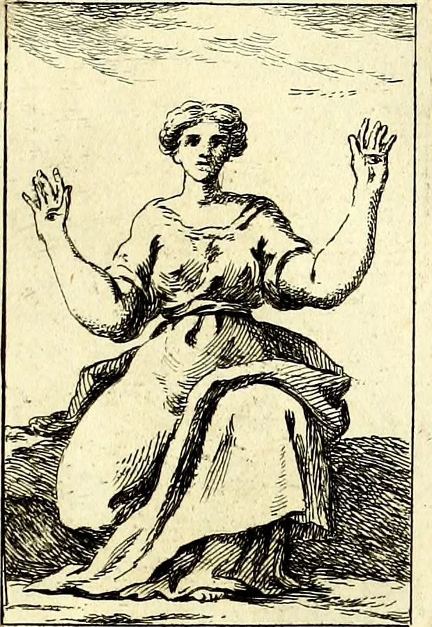 An illustration from Iconologie tirée de divers auteurs : ouvrage utile aux gens de lettres, aux poëtes, aux artistes, & généralement à tous les amateurs des beaux arts, 1759, leaf 48